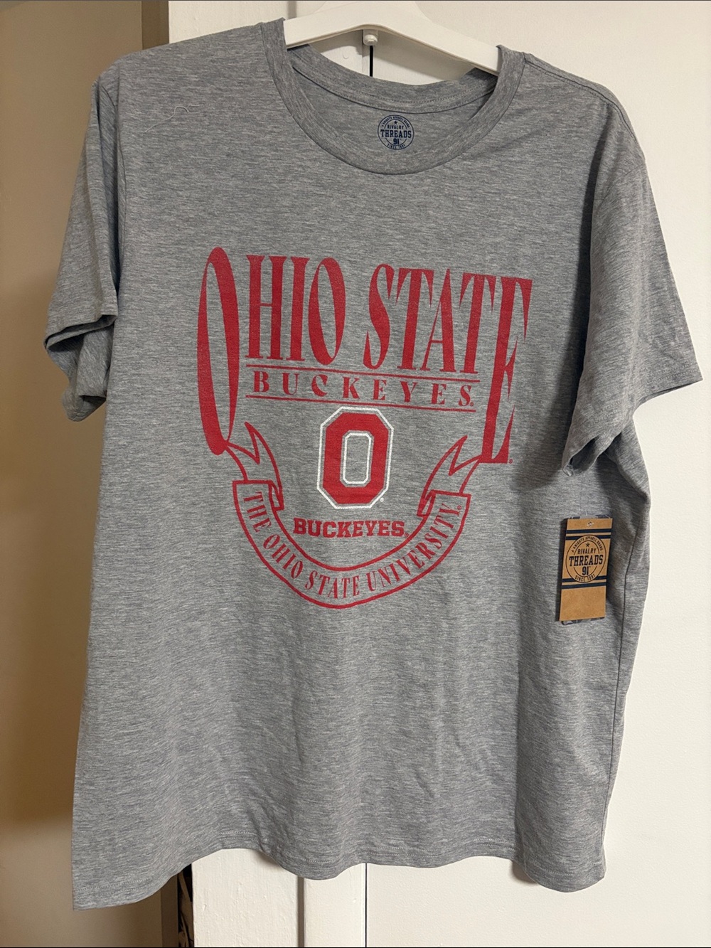 NWT Rivalry Threads Ohio State Buckeyes Gray Graphic T-Shirt OSU sz XL